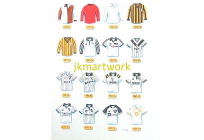 Port Vale FC Retro Shirts Wall Art Print